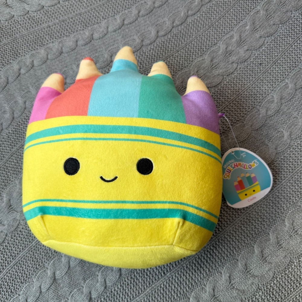 Squishmallow‎ Cade The Crayon Box "Back to School" 8" Plush Kellytoy NWT New